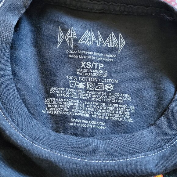 DEF LEPPARD Adrenalize World Tour Retro 80's Black T-Shirt Size XS - Picture 4 of 4